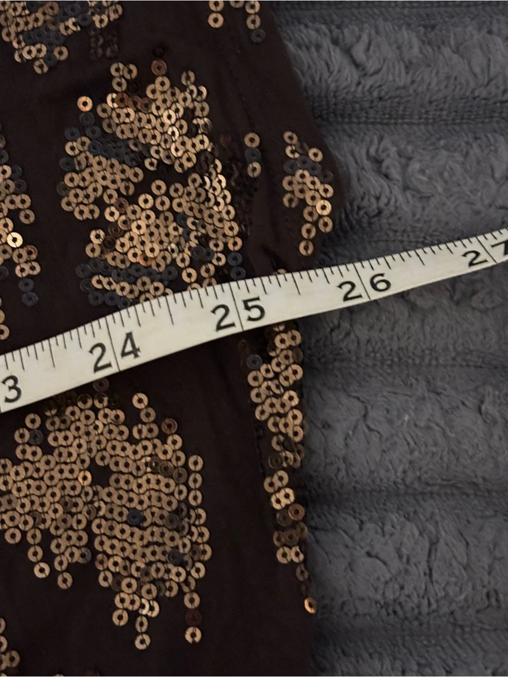 Michael Kors Brown Sequin Short-Sleeve Tunic Top